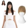 reecho fashion full length synthetic 1 piece layered clip in hair bangs fringe hairpieces hair extensions color - 27/613 logo