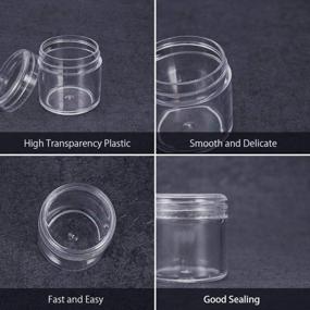 img 1 attached to 12 Pack 40Ml Empty Clear Plastic Bead Storage Containers With Rounded Screw-Top Lids For Beads, Nail Art, Glitter, Make Up, Cosmetics And Travel Cream - BENECREAT 1.7"X1.73