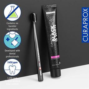 img 1 attached to Curaprox Charcoal Toothpaste and Toothbrush Duo for Effective Oral Care