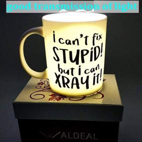 img 2 attached to Funny Coffee Mug - 'I Can'T Fix Stupid But I Can X Ray It' | 11-OZ Fine Bone Ceramic White By Waldeal