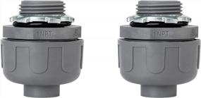 img 4 attached to UL Listed Nonmetallic Liquid Tight Conduit Fittings - Pack Of 2 - NPT 1