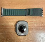 img 2 attached to Apple Watch Ultra 49mm Titanium Case Cellular Smart Watch, Titanium/Black and Gray Trail Loop review by Agata Kamia-Jabo ᠌