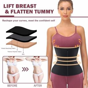 img 1 attached to Slim Down In Style With YADIFEN'S Breathable Waist Trainer For Women
