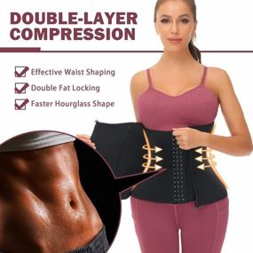 img 3 attached to Slim Down In Style With YADIFEN'S Breathable Waist Trainer For Women