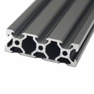 iverntech 600mm european standard black aluminum rail for 3d printer and cnc laser engraving machine logo