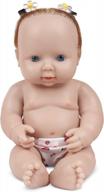 ivita 12 inch full silicone baby doll with realistic hair, newborn girl lifelike doll. logo