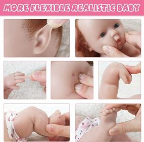 img 1 attached to IVITA 12 Inch Full Silicone Baby Doll With Realistic Hair, Newborn Girl Lifelike Doll.