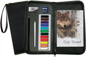 img 1 attached to Royal & Langnickel Soft Pastel Essentials Keep N' Carry Set - Perfect For On-The-Go Artwork!