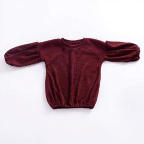 img 3 attached to Soft And Comfy Knit Sweater With Loose Long Sleeves For Baby Girls By GRNSHTS