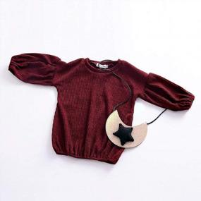 img 2 attached to Soft And Comfy Knit Sweater With Loose Long Sleeves For Baby Girls By GRNSHTS