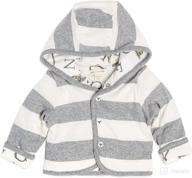 👶 burt's bees organic cotton baby sweatshirts: lightweight zip-up jackets & hooded coats for unisex infants logo