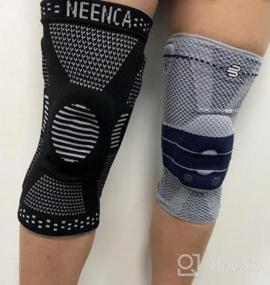 img 5 attached to Получите максимальную поддержку колена с профессиональным компрессионным наколенником NEENCA и гелевой подкладкой над коленной чашечкой для облегчения боли и восстановления во время бега, тренировок и артрита