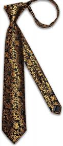 img 1 attached to Mens' DiBanGu Woven Silk Paisley Necktie Set With Pocket Square, Tie Clip, And Cufflinks In Gift Box For Weddings And Parties