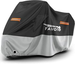 img 4 attached to Favoto Universal Motorcycle Cover - 96.5 inches Length, Heavy-Duty Oxford Fabric with Air 🏍️ Vents, Lock-Hole, 3 Reflectors, Windproof Buckles, Carrying Bag - Waterproof, Rain, Dust, Sun - Outdoor Protection