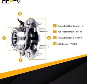 img 1 attached to 🔧 Сборка передней ступицы и подшипника OCPTY для 4x4 4WD Chevy Avalanche Express 1500 Silverado Suburban Tahoe GMC Sierra Yukon Savana Cadillac Escalade ESV EXT 515036, комплект из 2