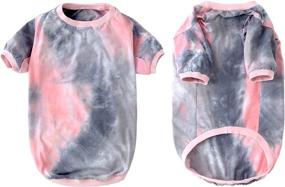 img 3 attached to Tie Dye Dog Shirt for Large Dogs - Breathable Cotton Clothes & Pajamas, Pink Tiedye - 2XL Size - Ideal for Big Dogs - Unisex Design