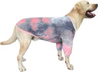 tie dye dog shirt for large dogs - breathable cotton clothes & pajamas, pink tiedye - 2xl size - ideal for big dogs - unisex design логотип