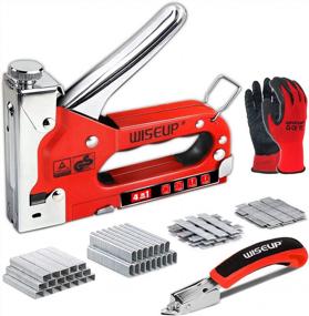 img 4 attached to 4-In-1 Heavy Duty WISEUP Upholstery Staple Gun For Woodworking, Crafting & More - 4200 Staples Included!
