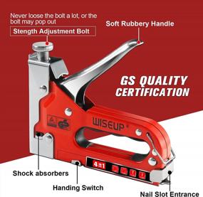 img 1 attached to 4-In-1 Heavy Duty WISEUP Upholstery Staple Gun For Woodworking, Crafting & More - 4200 Staples Included!