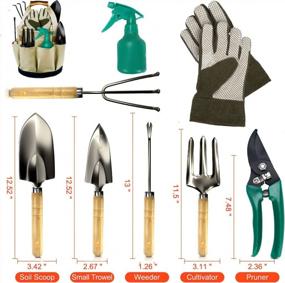 img 3 attached to Complete 9-Piece Gardening Kit: The Perfect Gift For Women Gardeners!