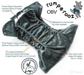 img 2 attached to 🍇 Kanga Care Rumparooz OBV Pocket Cloth Diaper - Boysenberry, One Size (6-40lbs)