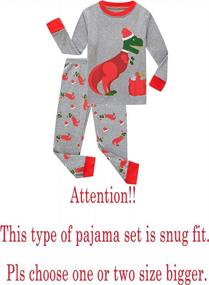img 3 attached to KikizYe Little Boys Long Sleeve Pajamas Kids Jammies Child Pjs