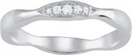 elegant stackable diamond ring in sterling silver - silpada 'wave power' logo