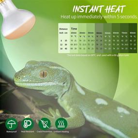 img 1 attached to FIVEAGE 100W Basking Spot Lamp UVA Glass Heat Bulb for Reptile Tortoise Lizard - Soft White Light, 2 Pack - Improved SEO