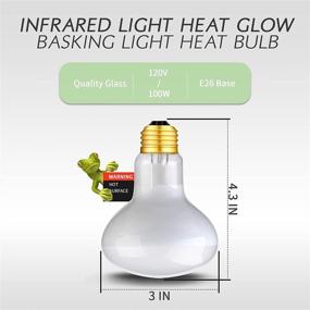 img 3 attached to FIVEAGE 100W Basking Spot Lamp UVA Glass Heat Bulb for Reptile Tortoise Lizard - Soft White Light, 2 Pack - Improved SEO