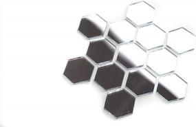 img 3 attached to Add A Touch Of Elegance With Aleksander Hreben'S 1" Hexagonal Mirror Mosaic Tiles - Set Of 100