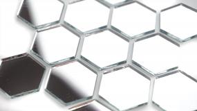 img 4 attached to Add A Touch Of Elegance With Aleksander Hreben'S 1" Hexagonal Mirror Mosaic Tiles - Set Of 100