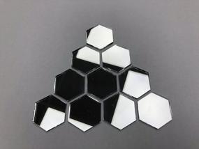 img 2 attached to Добавьте нотку элегантности с помощью шестиугольной зеркальной мозаики Александра Гребеня размером 1 дюйм - набор из 100 штук