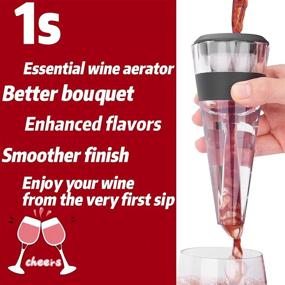 img 3 attached to Mafiti Wine Aerator Decanter With Base For Red Wine Christmas Gifts Set