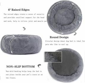 img 2 attached to Puppy Bed For Small Dogs Washable Snuggle Dog Bed With Blanket Anti Anxiety Pet Bed For Cats Kittens Anti-Slip & Water-Resistant Bottom