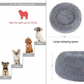 img 1 attached to Puppy Bed For Small Dogs Washable Snuggle Dog Bed With Blanket Anti Anxiety Pet Bed For Cats Kittens Anti-Slip & Water-Resistant Bottom