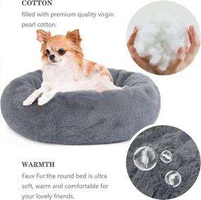 img 3 attached to Puppy Bed For Small Dogs Washable Snuggle Dog Bed With Blanket Anti Anxiety Pet Bed For Cats Kittens Anti-Slip & Water-Resistant Bottom
