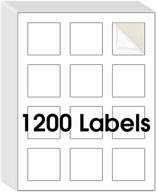 квадратные этикетки maxgear 2x2 - 1200 матовых белых листов с наклейками для печати для струйных/лазерных принтеров с сильным клеем и быстросохнущей формулой | хорошо держит чернила логотип