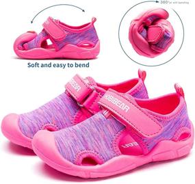 img 2 attached to HOBIBEAR Girls Lightweight Sandals Toddler Girls' Shoes ~ Athletic