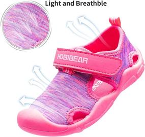 img 3 attached to HOBIBEAR Girls Lightweight Sandals Toddler Girls' Shoes ~ Athletic