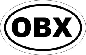 img 1 attached to 🏖️ Get Your Autorack On with OBX Oval Car Magnet - A Stylish Outer Banks Magnetic Bumper Sticker