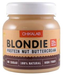 img 2 attached to 🥜 Blondie Paste White with Cashews from Chikalab - 250 g, Plastic Jar: Creamy & Nutty Delight!