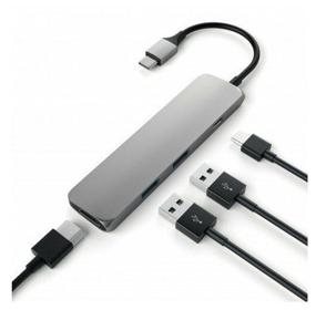 img 3 attached to Enhance Connectivity with Satechi Slim Aluminum Type-C Multi-port Adapter - 4K, 4 Connectors, Space Gray