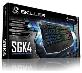 img 1 attached to Игровая клавиатура Sharkoon Skiller SGK4 (резиновые колпачки, RGB подсветка, USB)