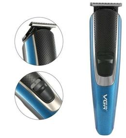 img 2 attached to Professional Machine, Razor, Trimmer, V-172 /5 in 1/Battery/9 Trimmer, Nose Trimmer, Razor/Stand/Color: Black and Blue