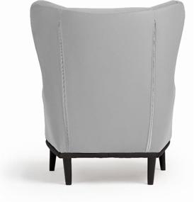 img 1 attached to 🪑 Modern Light Gray Armchair-Sofa: Oscar Zara 17" - Stylish Furniture Piece for Comfy Living Rooms