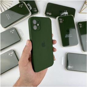 img 1 attached to 📱 Dark Green Silicone Shockproof Bumper Protective Case with Camera Protection for iPhone 11