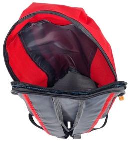 img 3 attached to Durable, waterproof sports backpack, unisex, nylon fabric, 40x21x13 cm, red-grey