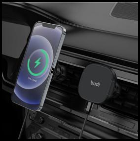 img 3 attached to 🚗 Wireless Charging Car Holder with MagSafe for iPhone 12/13 Series - Air Vent Mount