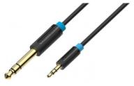 cable vention jack 6.3 mm m - jack 3.5 mm m (babb), 1 m, black логотип