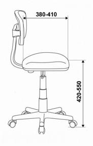 img 3 attached to 🪑 Kids' Computer Chair CH-W299 with Textile Upholstery in TW-55 Blue